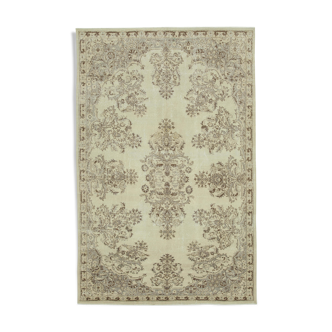 Tapis Beige Oriental Vintage Fait à la Main 195 cm x 308 cm - 36585