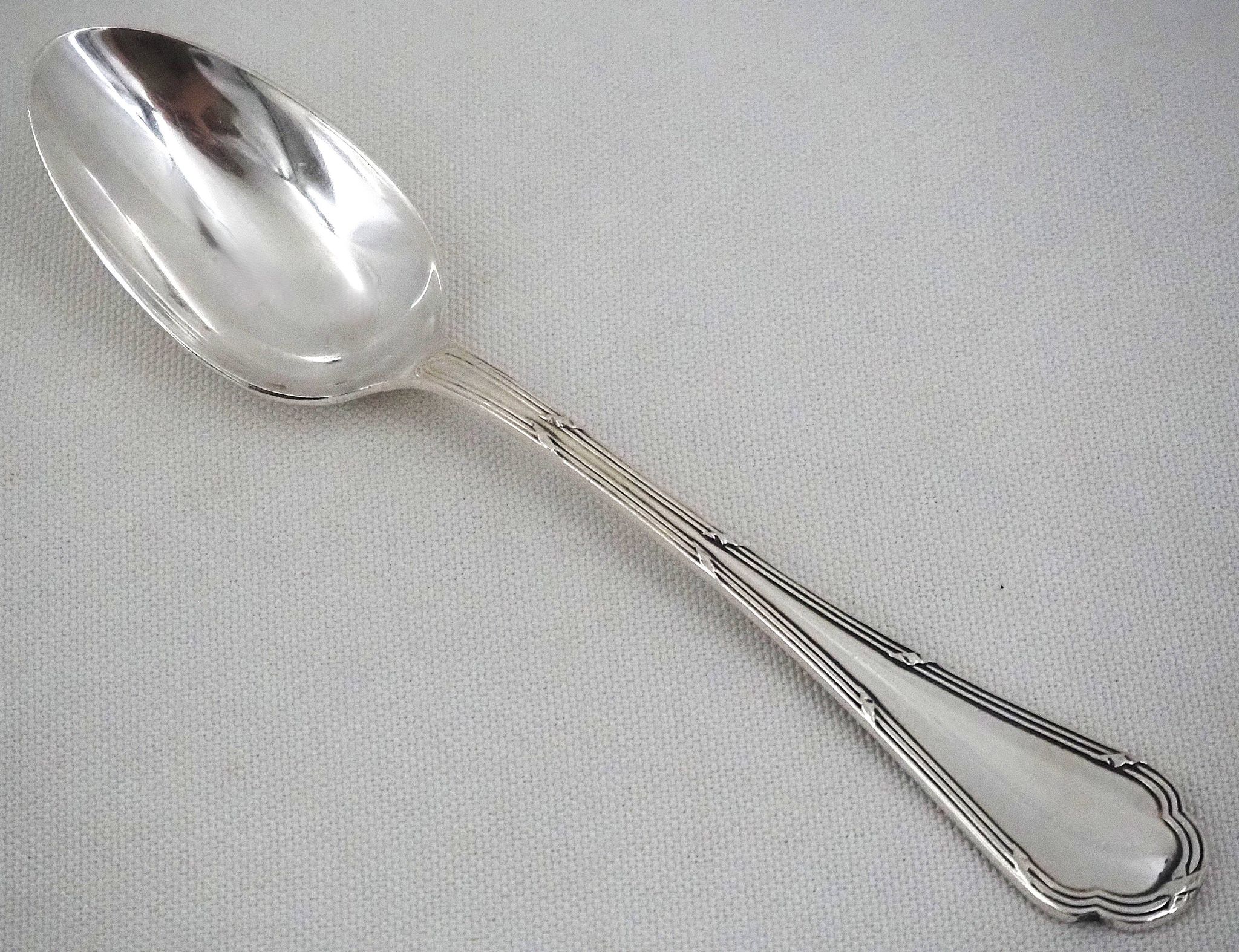 10 cuillères à entremets, métal argenté, 17,5 cm, Ercuis Trianon