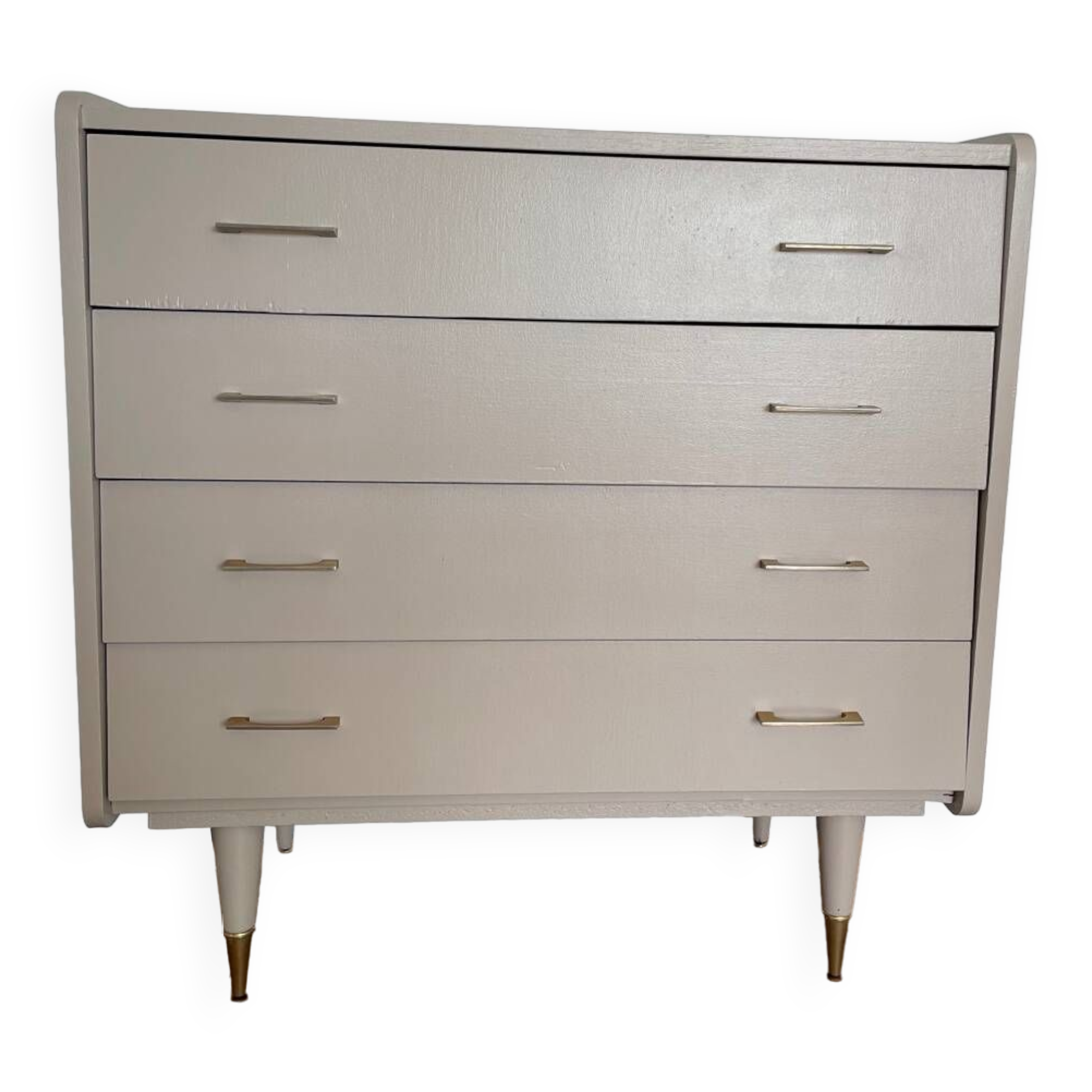 Commode peinte en taupe, 1950