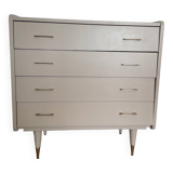 Chest of drawers painted in taupe, 1950