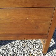 Bed and bedside table