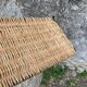 Vintage rattan wall coat rack