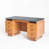 Vintage oak desk made by Burwood. France, 1950s