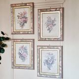 Set of 4 Italian floral frames