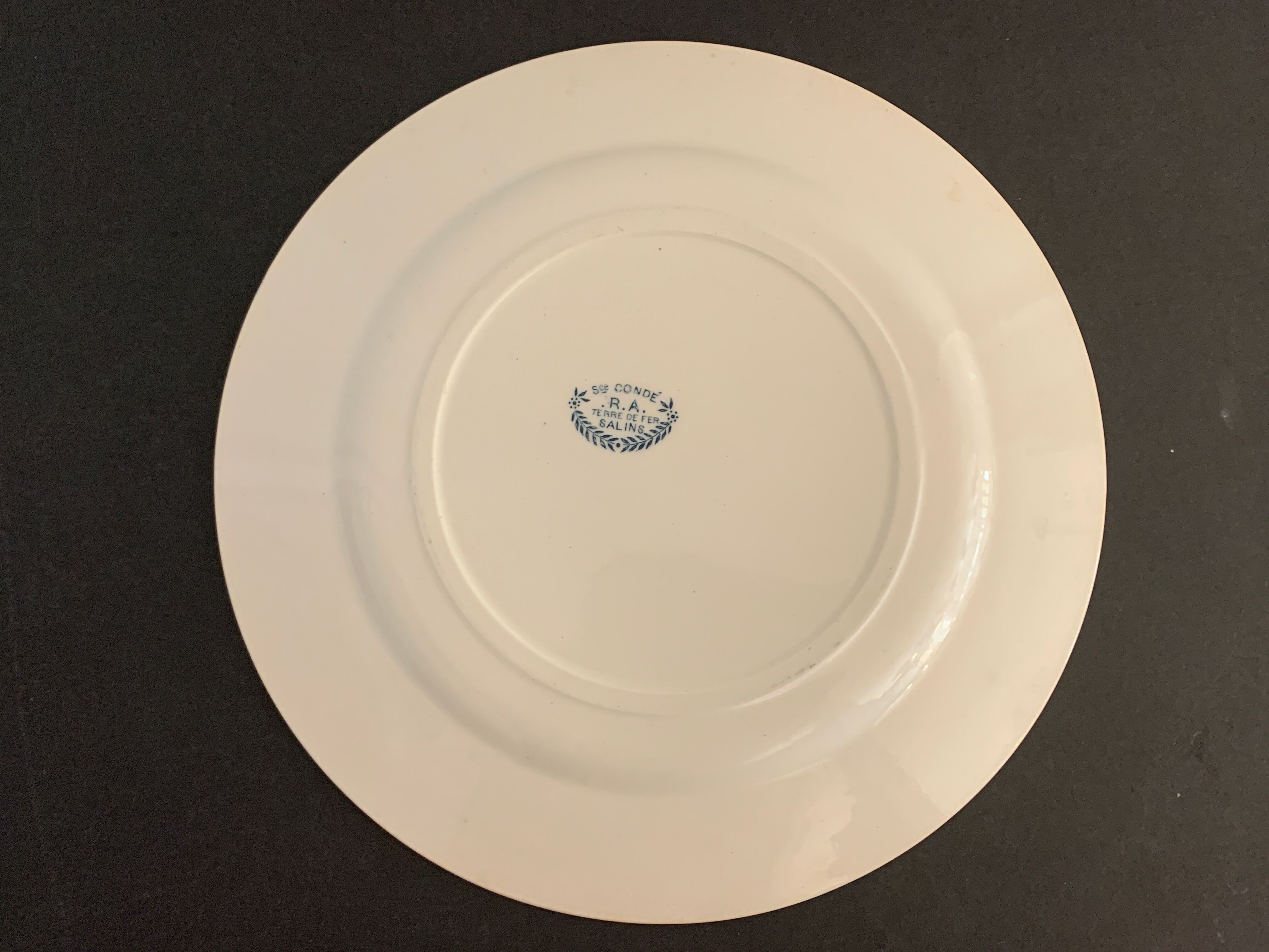 8 flat plates old Iron Earth, Salins, Condé service