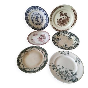 6 Terre de Fer plates – Mix and match from different manufacturers