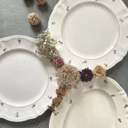 Set of three serving dishes Digoin Sarreguemines, Arromanches, around 1950