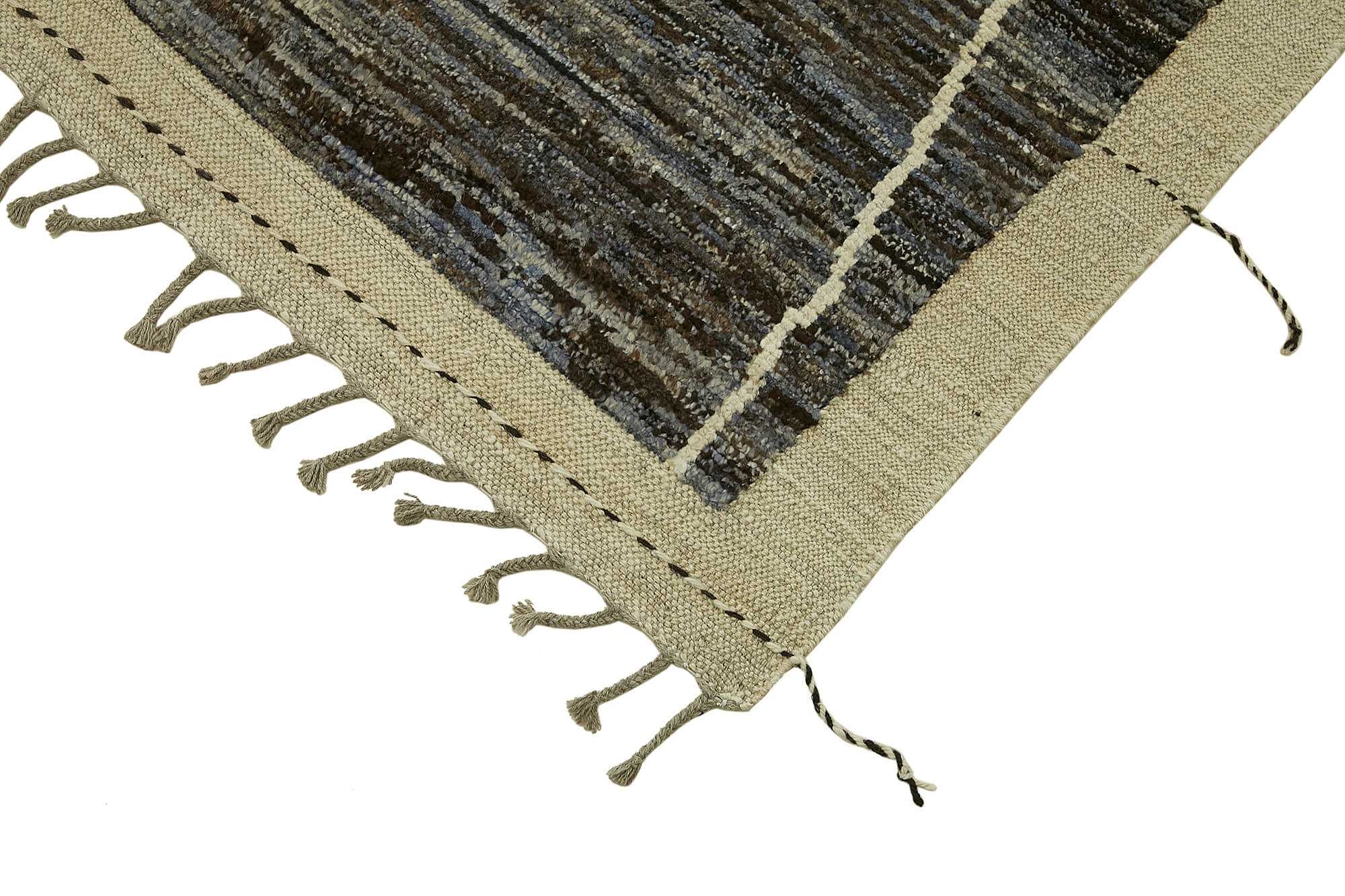 Hand-Knotted Turkish Contemporary 280 cm x 372 cm Blue Wool Carpet