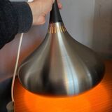 Vintage Fog & Mørup Pendant Lamp by Jo Hammerborg Denmark 1960s Aluminum