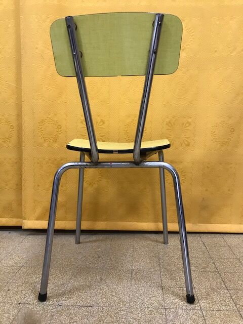 Set of 3 chairs in yellow FORMICA