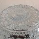 Pair of cylindrical structured glass ceiling lights / vintage 60s-70s