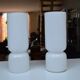 Pair of vintage opaline lamps