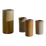 Swedish Cylinder Stoneware Vases by Arthur Andersson for Wallåkra, 1940s
