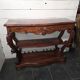 Console galbées Napoléon III XIXe en acajou