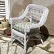 Vintage rattan kids garden armchair