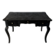 Antique black patinated desk – curved legs and chic country style