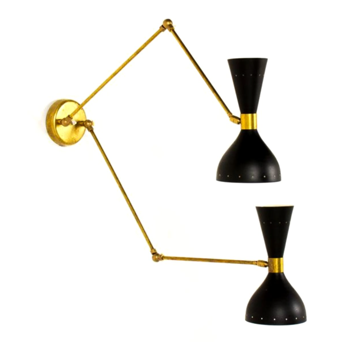 Double wall lamp in the style of Italian creations of the 50s