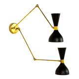 Double wall lamp in the style of Italian creations of the 50s