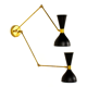 Double wall lamp in the style of Italian creations of the 50s