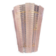 Lantern in Pink Transparent and Sanded Murano Glass in Barovier E Toso Style