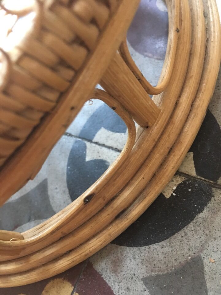 Canning basket and 70s rattan