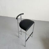 Italian Postmodern Black Tokyo Stool by Rodney Kinsman for Bieffeplast, 1985