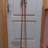 Pair of vintage bamboo ski poles - VM STAVEN - 131 cm