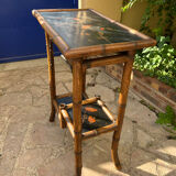Antique bamboo side table