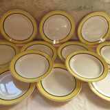 Suite of 11 dessert plates K G Lunéville