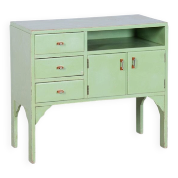 Petit cabinet Art Déco en épicéa et peinture, tchèque, années 1920.