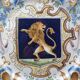 Large plate St Clément old wall decoration lion decor