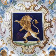 Grand plat St Clément ancienne décoration mural décor lion