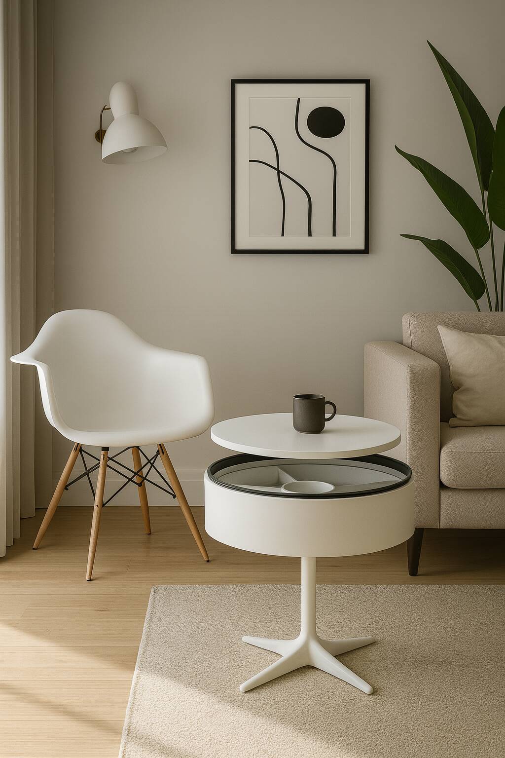 Vintage Kartell sewing table by Horst Brüning