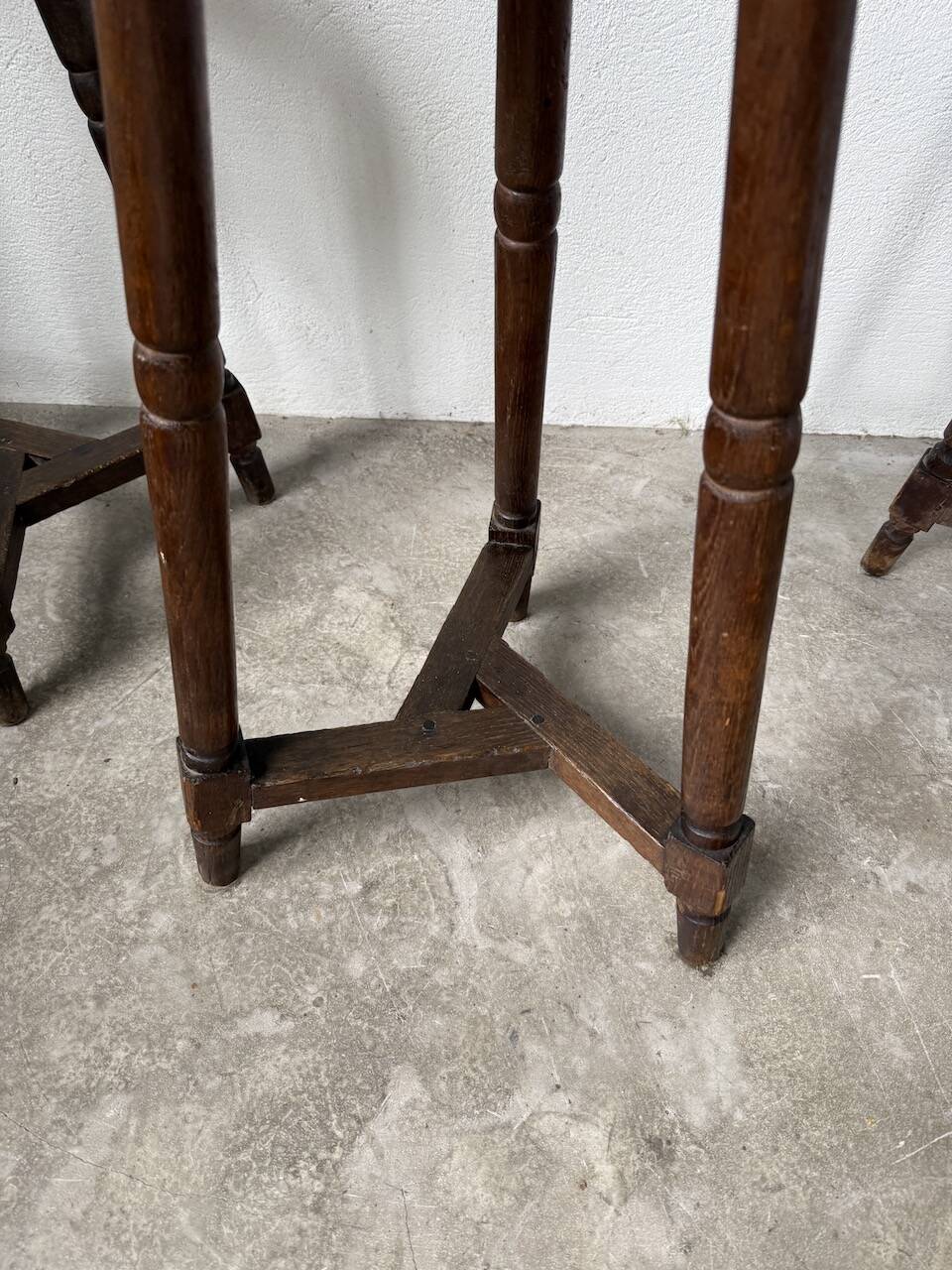 Oak bistro stools 1950