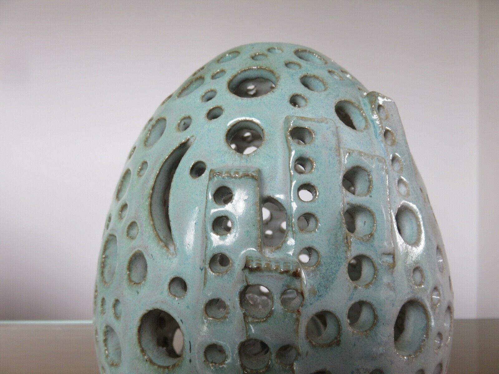 Pale blue open lamp 60 70 years