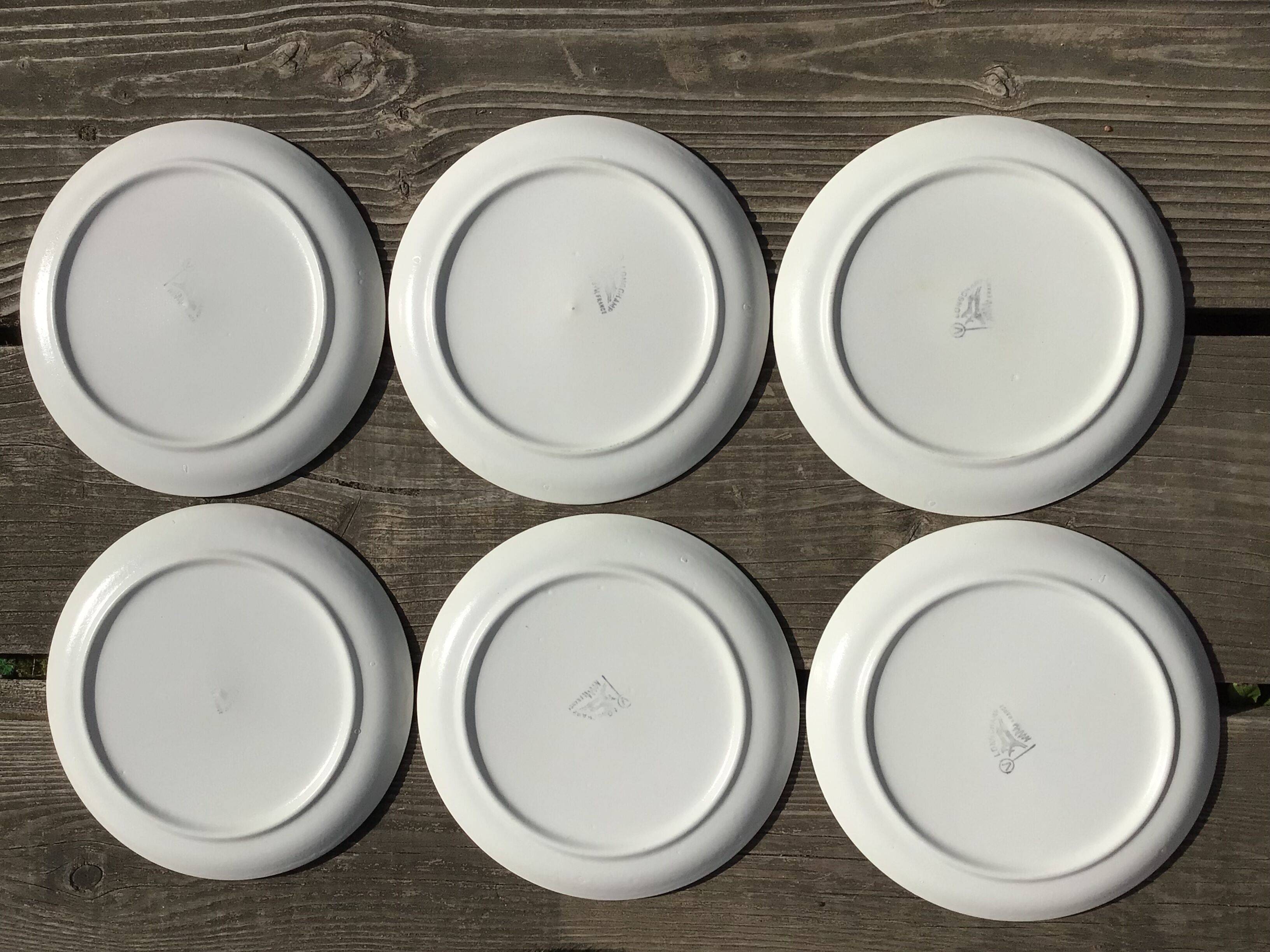 6 Flat plates sandstone Longchamp brown straw