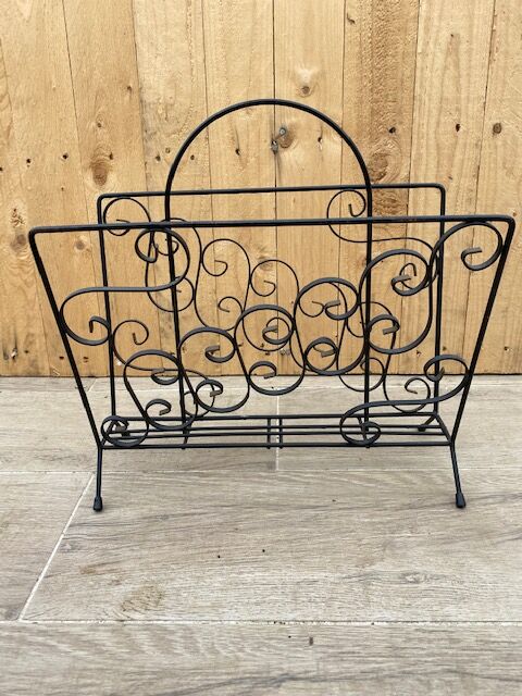 Vintage wrought iron newspapers holder