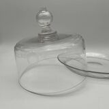Old chiseled crystal dessert bell