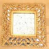 Vintage gilded mirror with glazing beads