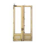Double portes de séparation en sapin massif