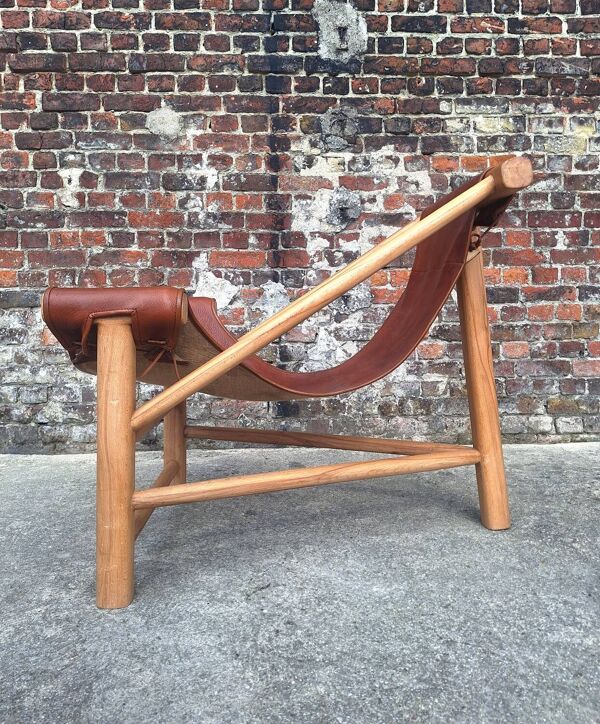 Fauteuil tripode vintage, meuble siège design