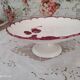 Compotier 2 on pedestal in earthenware from Salins-les-Bains, Mistral burgundy model