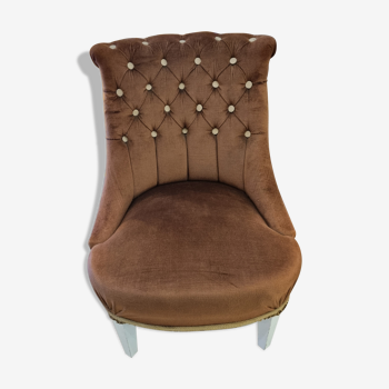 Upholstered toad armchair 1970