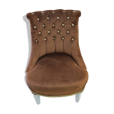Fauteuil crapaud  capitonné 1970