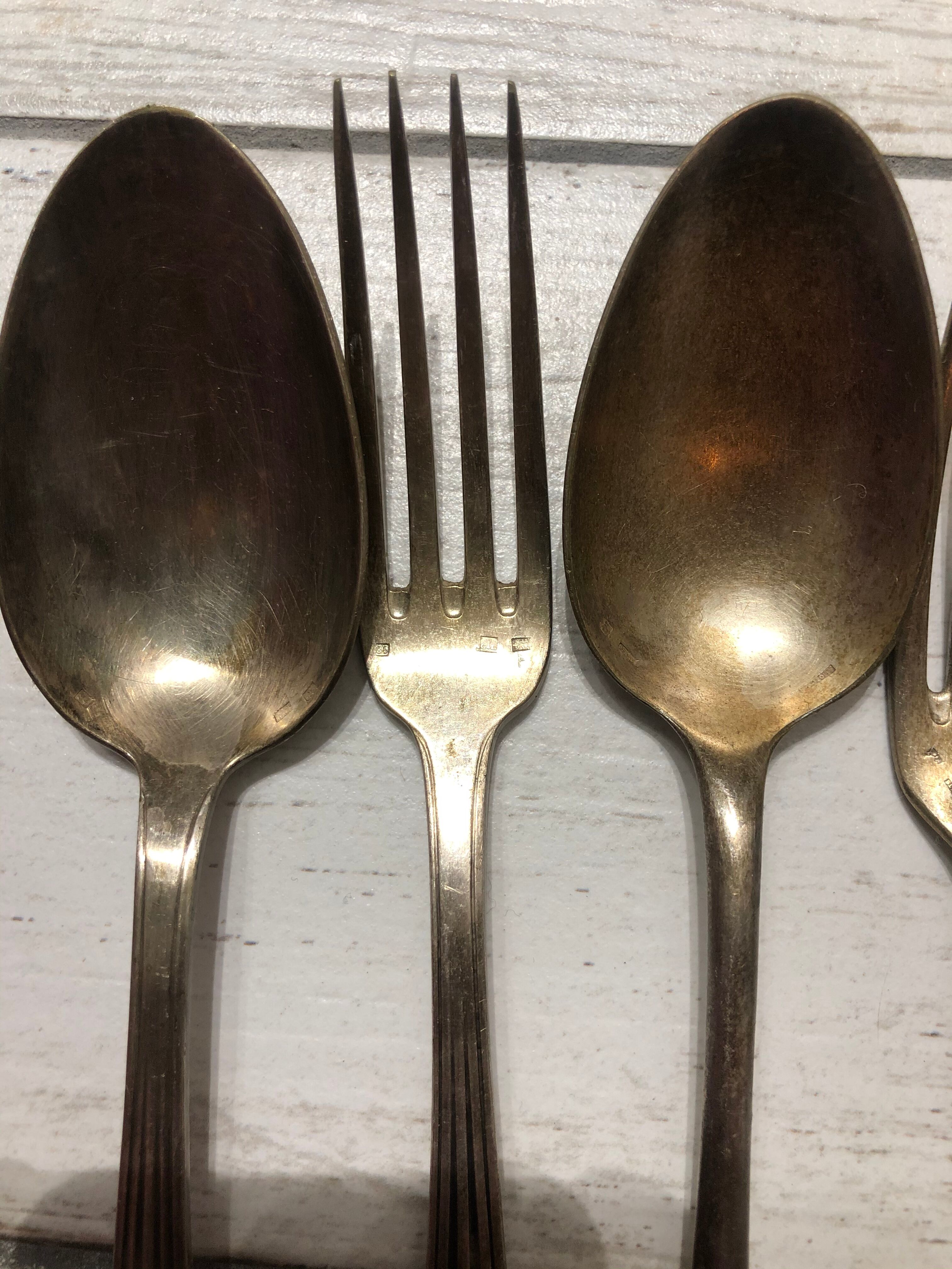 Silver metal forks