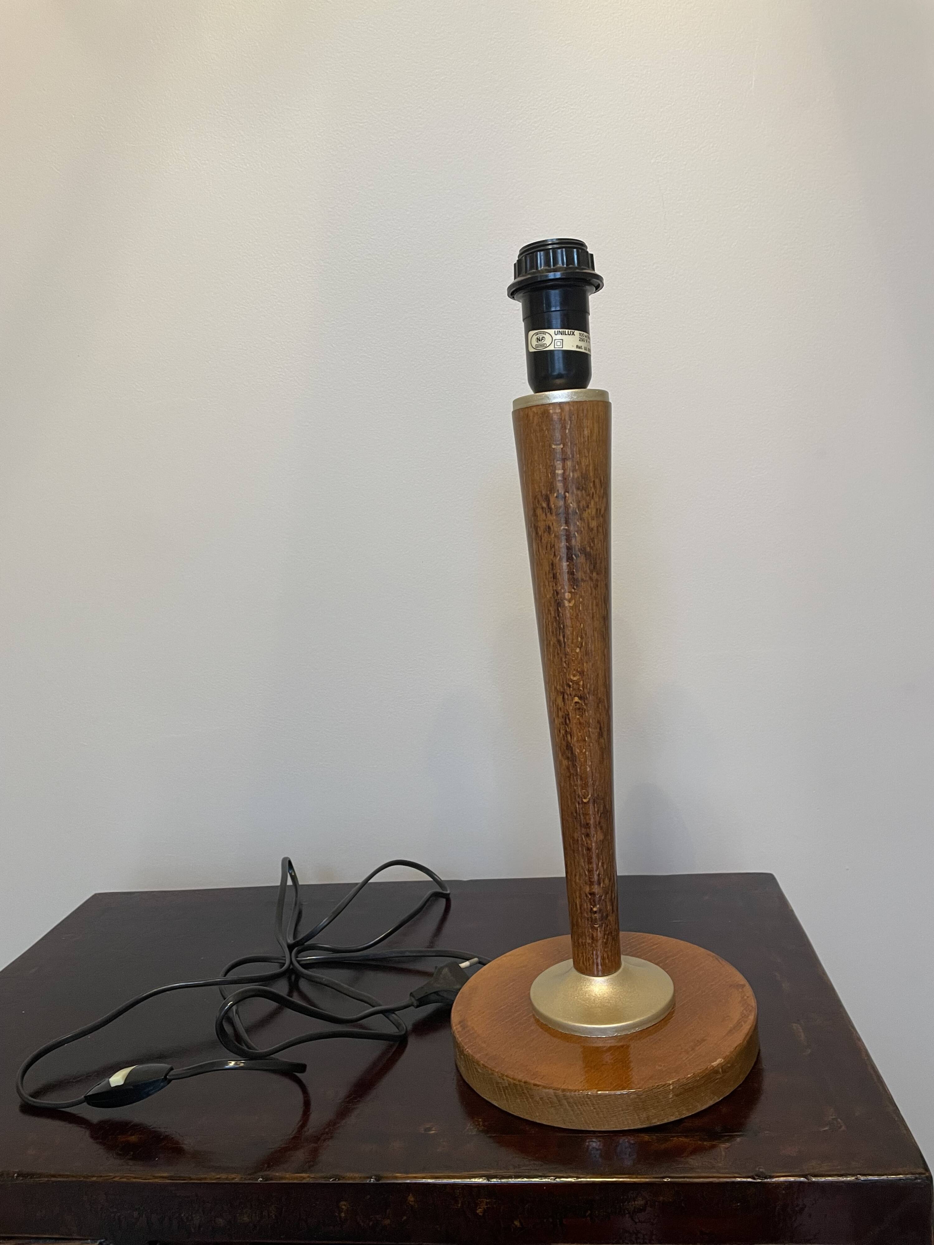 Old wooden Art Deco lamp stand