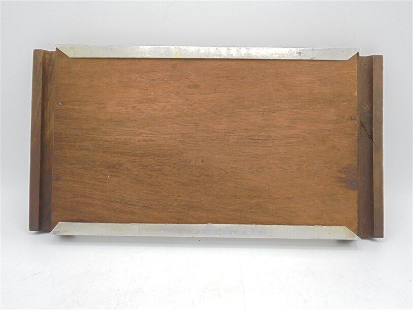 Tray handles wooden mirror