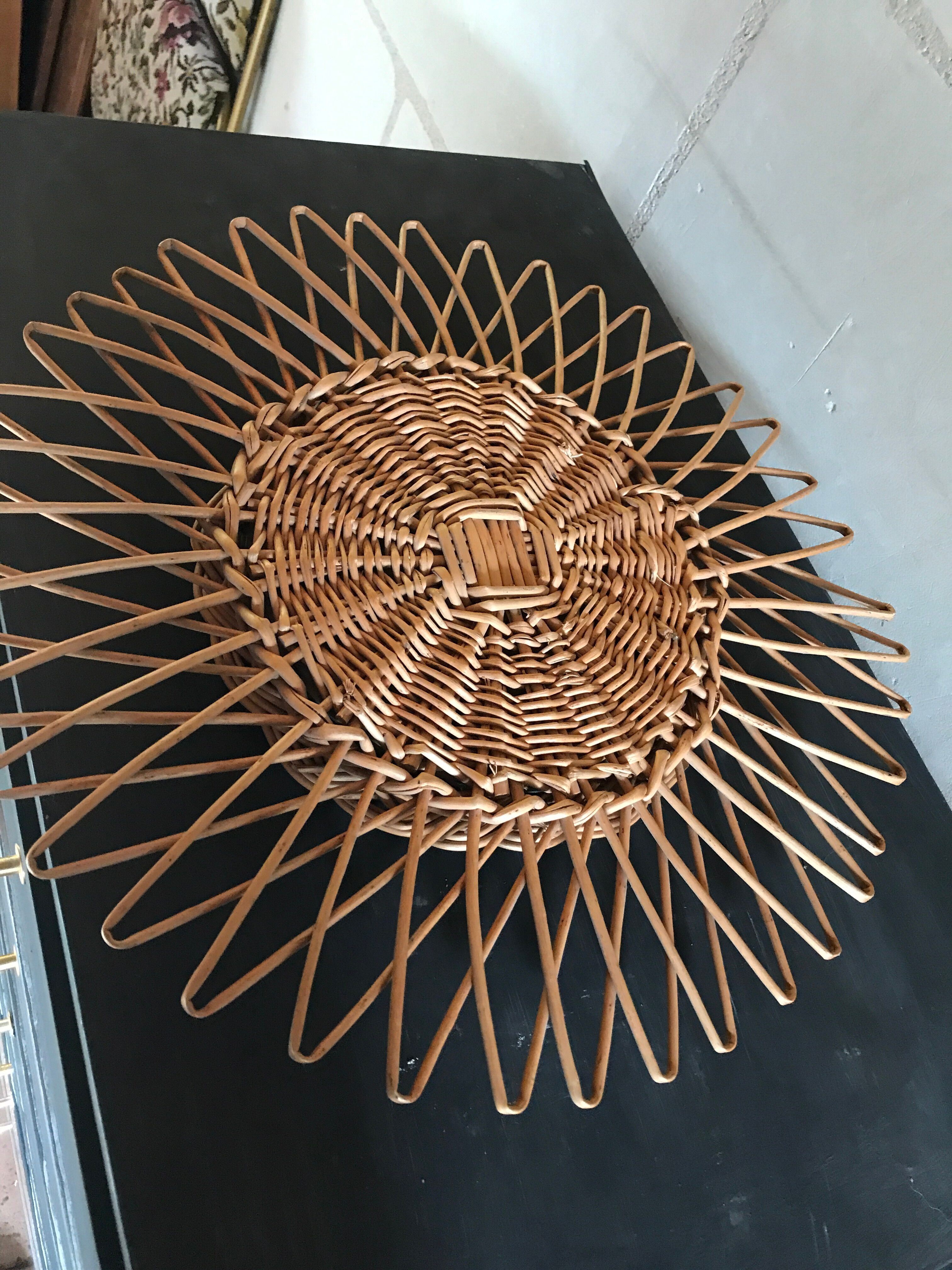 Miroir rotin 43cm