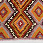 6x8 Multicolor Geometric Style Anatolian Vintage Kilim Rug, 177x236Cm