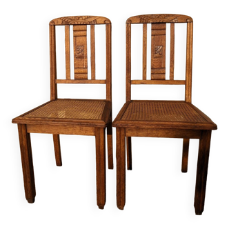 Set of 2 Art Deco chairs